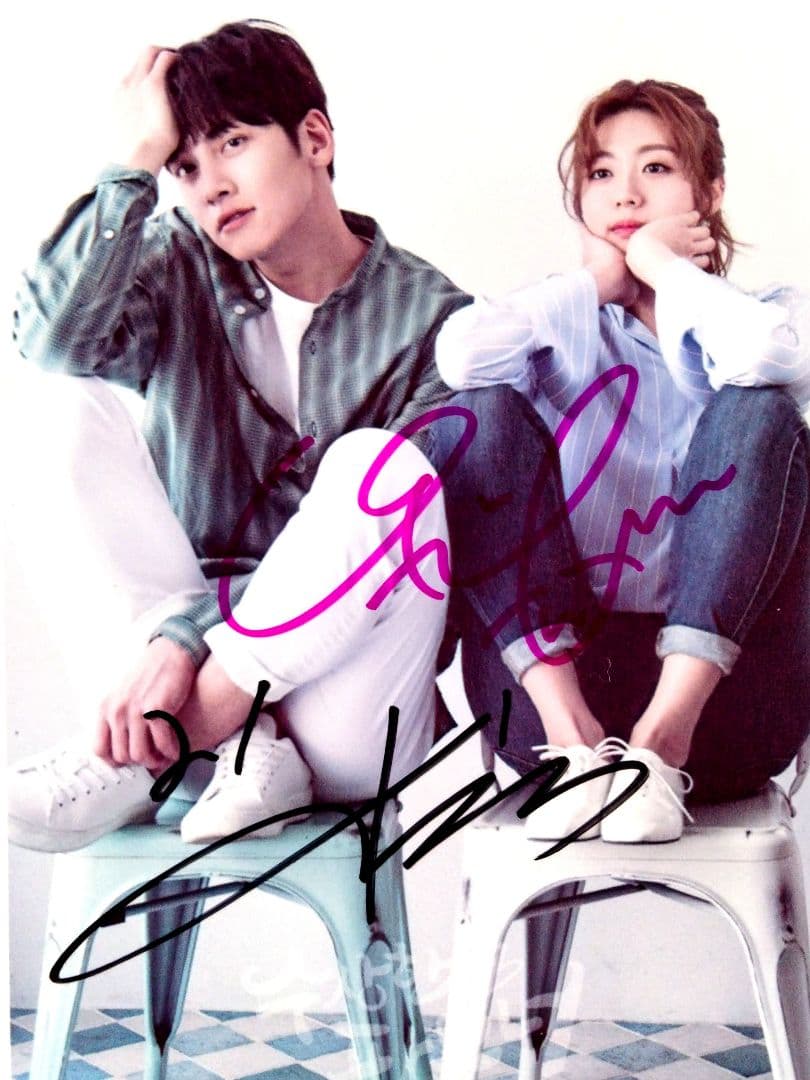 セール中…チ・チャンウクとナム・ジヒョン直筆サイン入り2Lサイズ写真…