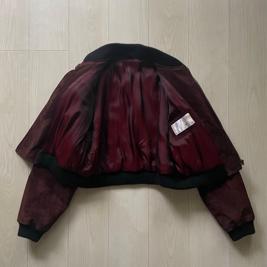 イタリア製 MA-1 typeレザージャケット ARMANIと同ファクトリー生産