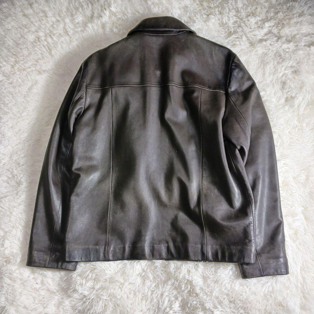 コールハーン　　レザージャケット　ダークブラウン　ラムスキン　Mサイズ