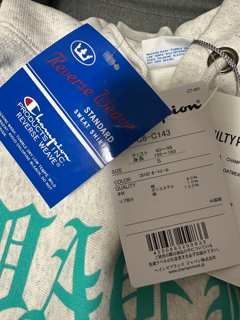 新品未使用 ワコマリア　チャンピオン リバースウィーブフーディ Sサイズ