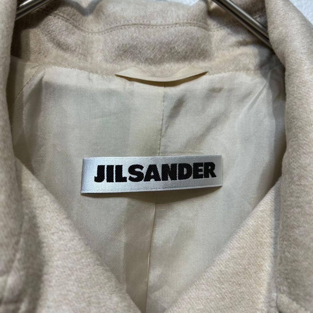 希少 JIL SANDER 上質 キャメル デザイン チェスター ロングコート