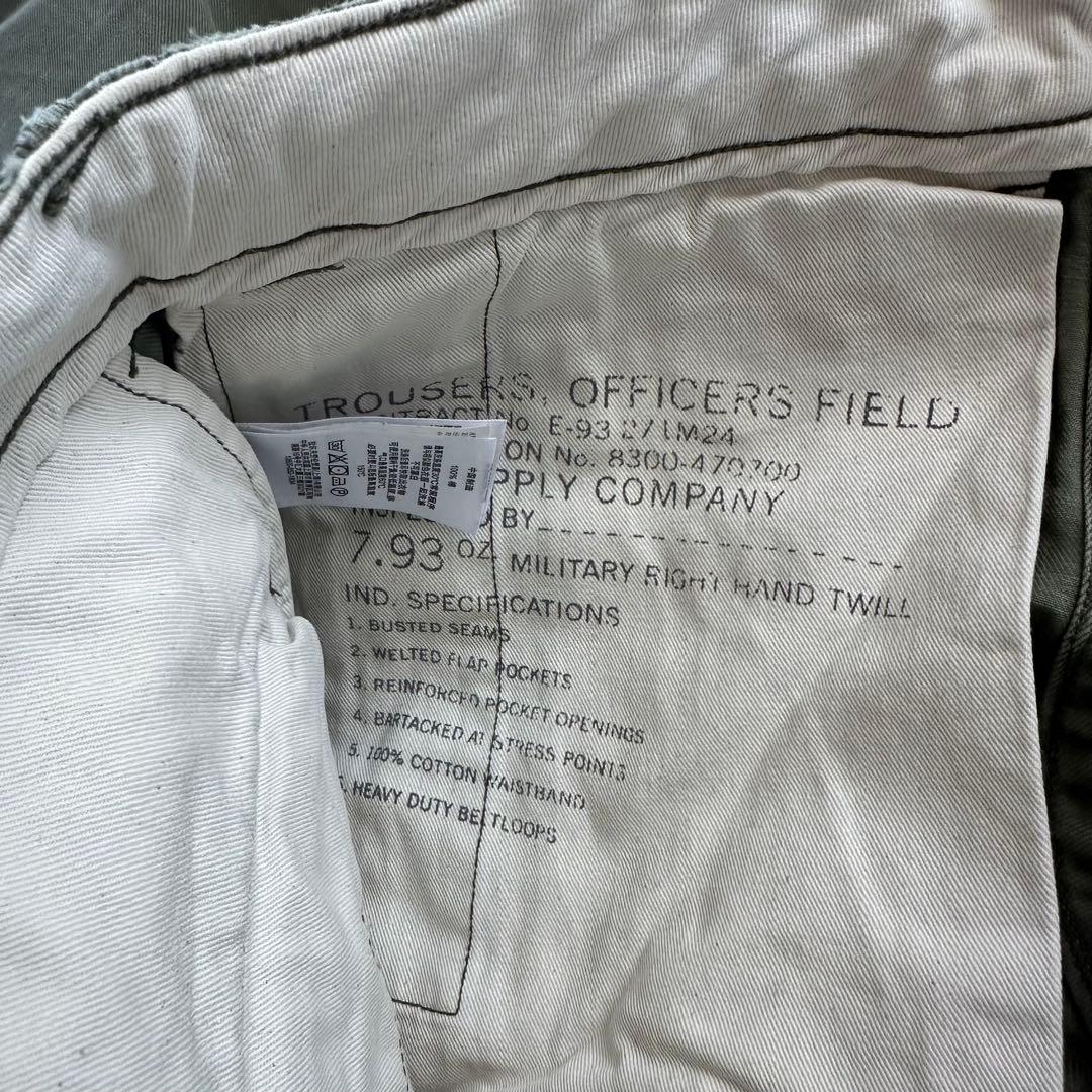 【ダブルアールエル　RRL】　オフィサーズパンツ　チノ　30インチ　オリーブ