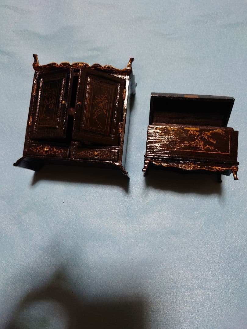 プレーベル　木製中国式ミニチュア家具１２店セット