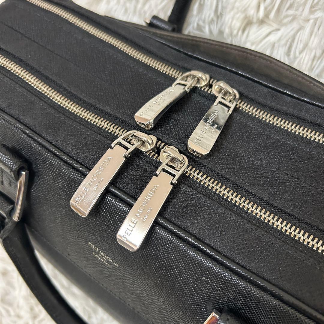 ⭐️極美品⭐️2室 ペッレモルビダ キャピターノ ビジネスバッグ メンズ ブラック