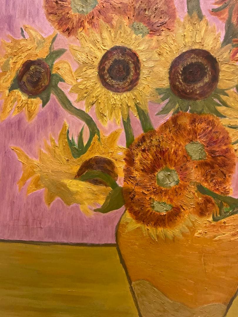 F20号　オーダーメイド油絵　ゴッホのひまわり