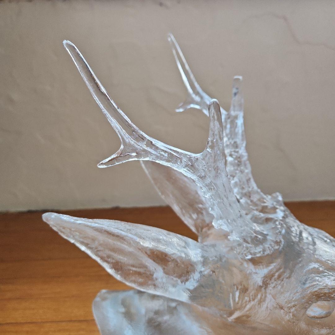 JJ　○【超美品】バカラの鹿の置物