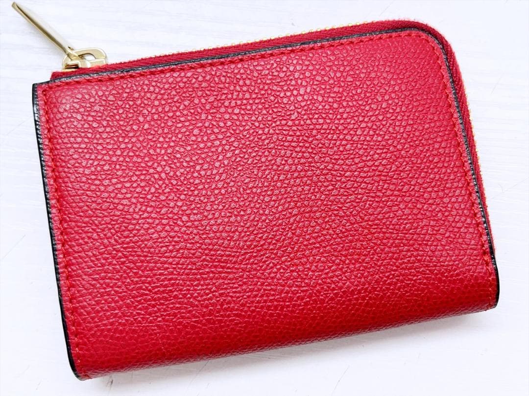 美品　ヴァレクストラ　グレインカーフスキン　L字　キーリング付き　ケース