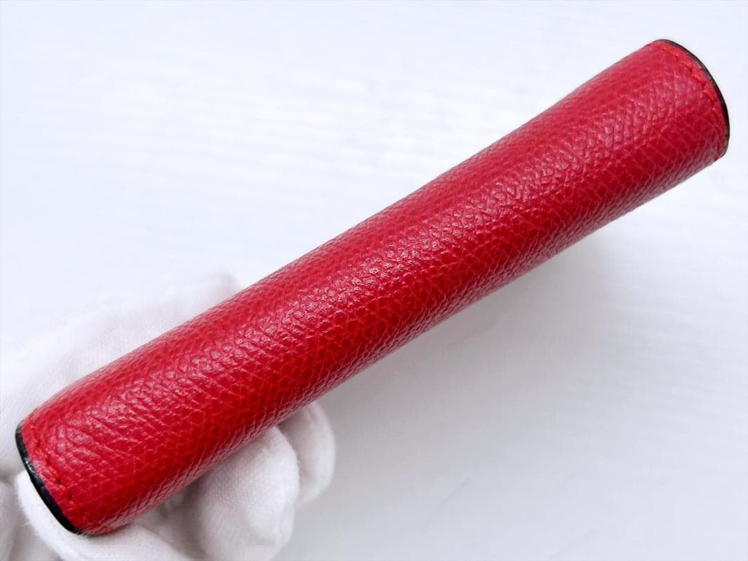 美品　ヴァレクストラ　グレインカーフスキン　L字　キーリング付き　ケース