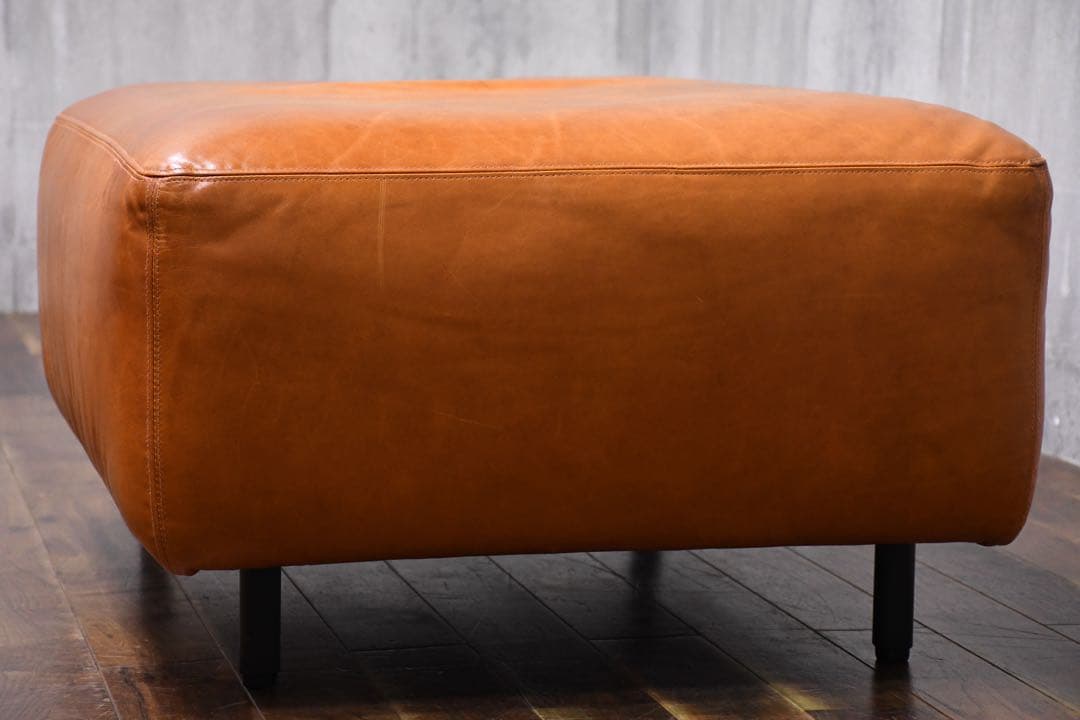 EEK89 総本革/レザー オットマン スツール スクエア型 足置き 腰掛け