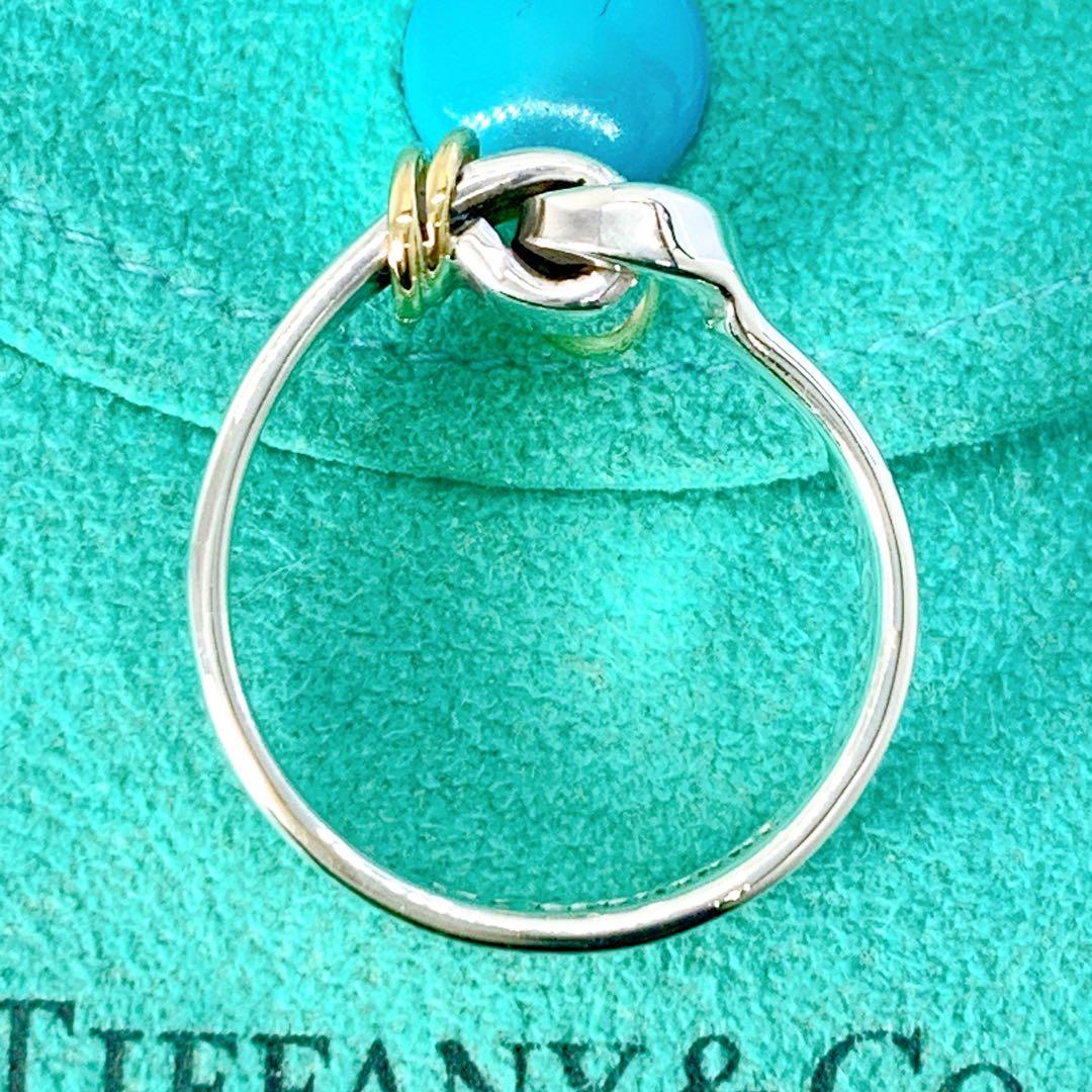 美品 ティファニー フック & アイ リング 約13号 シルバー925 ゴールド