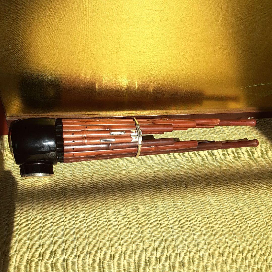 雅楽　笙　本煤竹　乱節