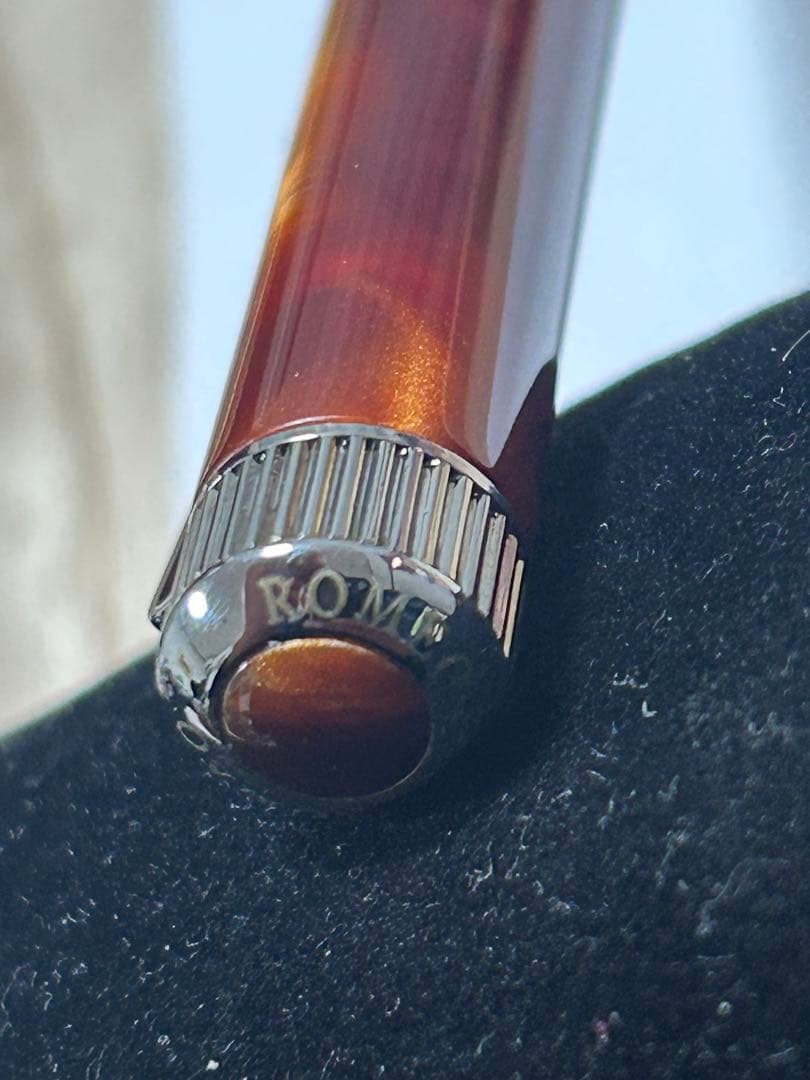 ROMEO ロメオ No.3細軸 ボールペン イタリアンアンバー専用ケース付き