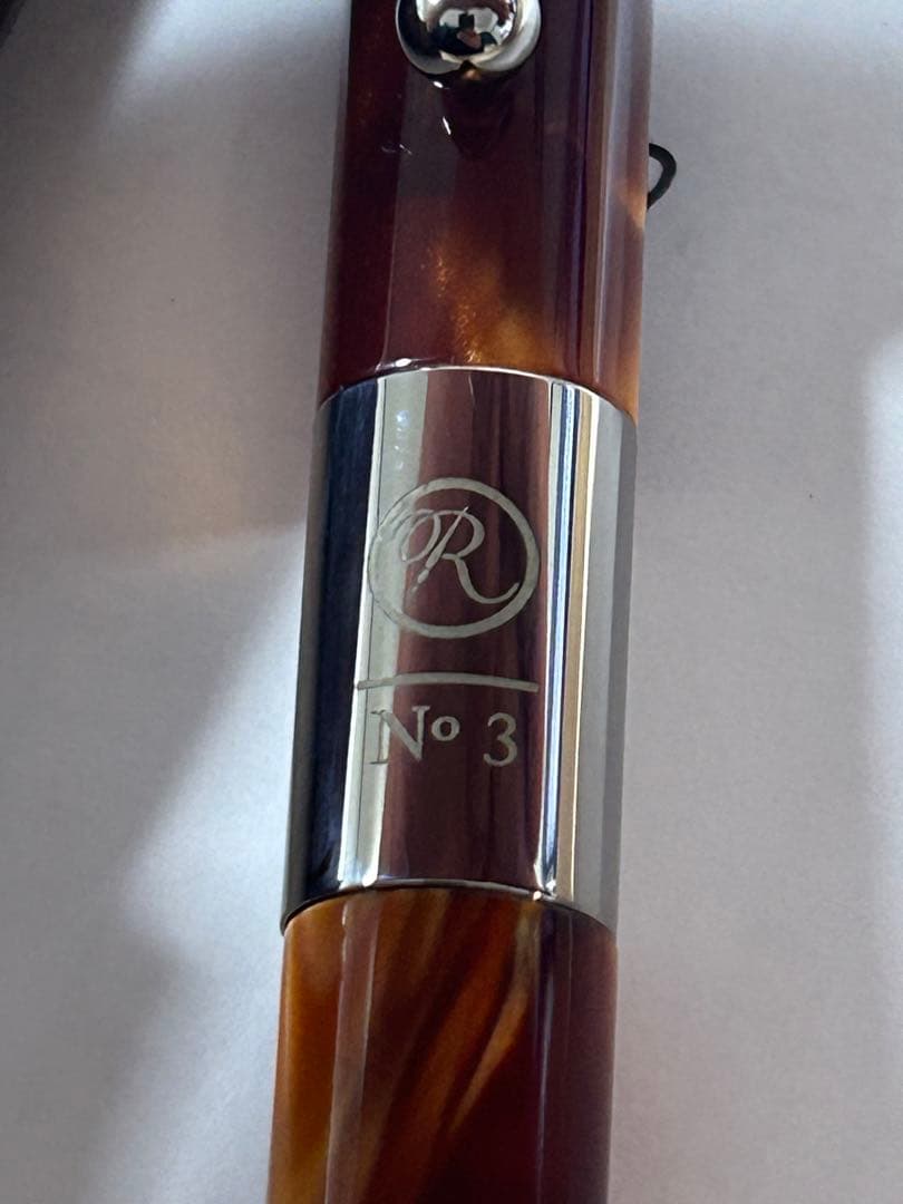 ROMEO ロメオ No.3細軸 ボールペン イタリアンアンバー専用ケース付き