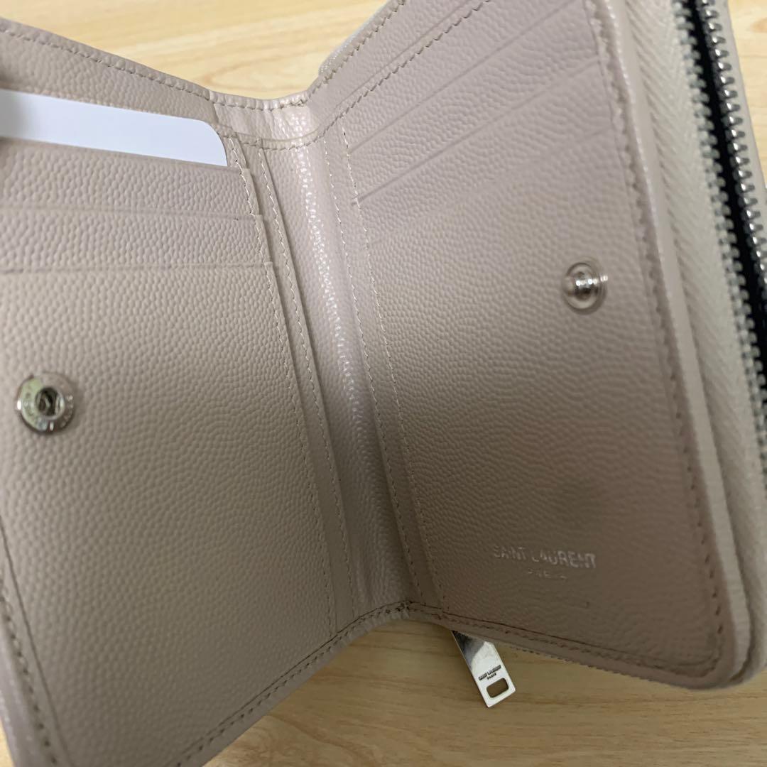 正規】訳有 SAINT LAURENT サンローラン YSLロゴ 折りたたみ財布