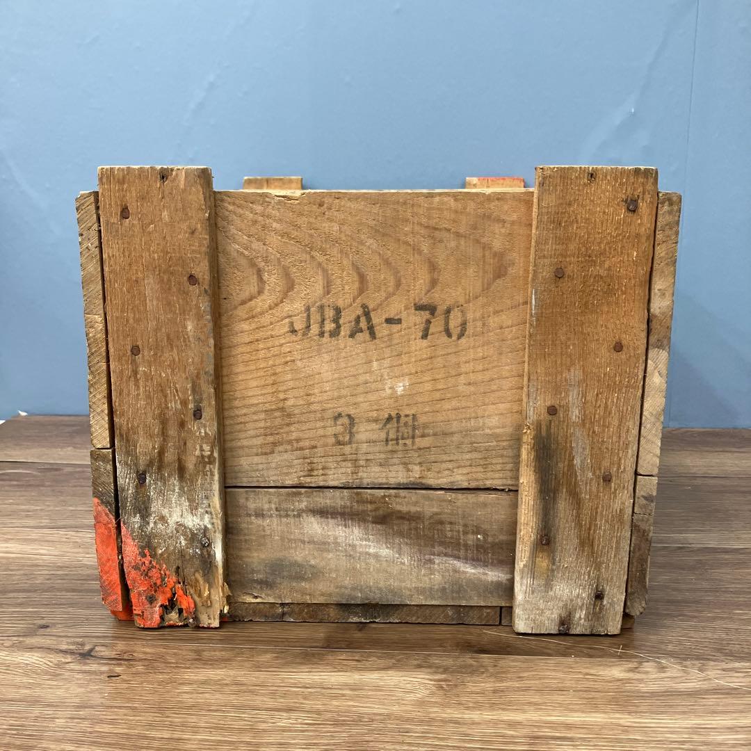 A-4 昭和レトロ 木箱 乾電池用 アンティーク 収納 什器 昭和40年 当時物
