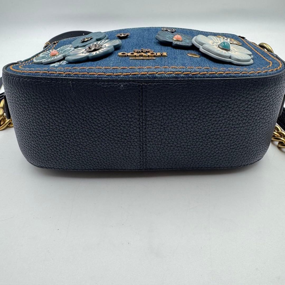 美品✨COACH ショルダーバッグ　ティーローズ　デニム生地　2way