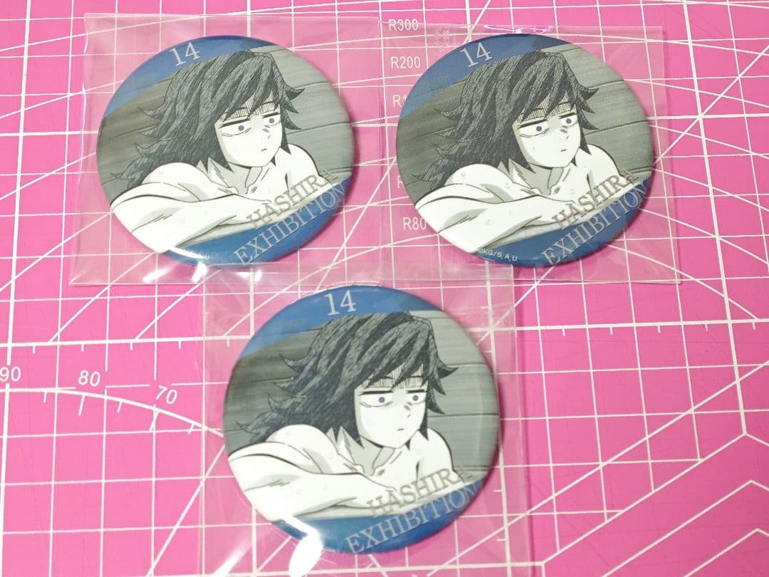 鬼滅の刃 柱展 柱百景 エモーショナル缶バッジ 冨岡義勇 14 3点