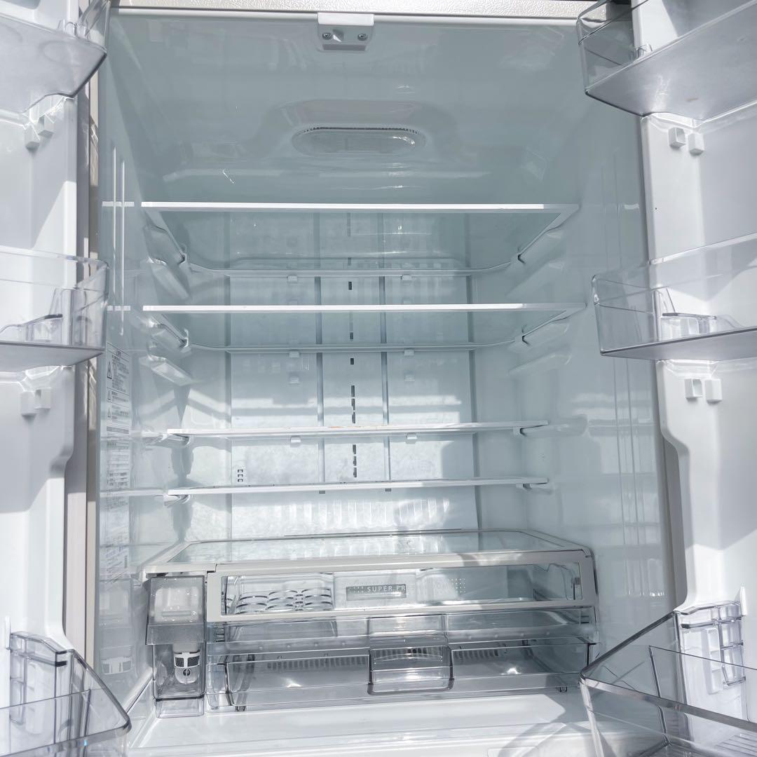 370取付無料！東芝真ん中野菜室 おしゃれアイボリー6ドア冷蔵庫 2021年製