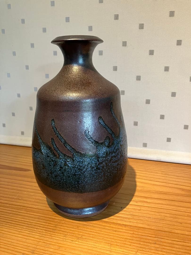 釉薬が美しい花器、美品