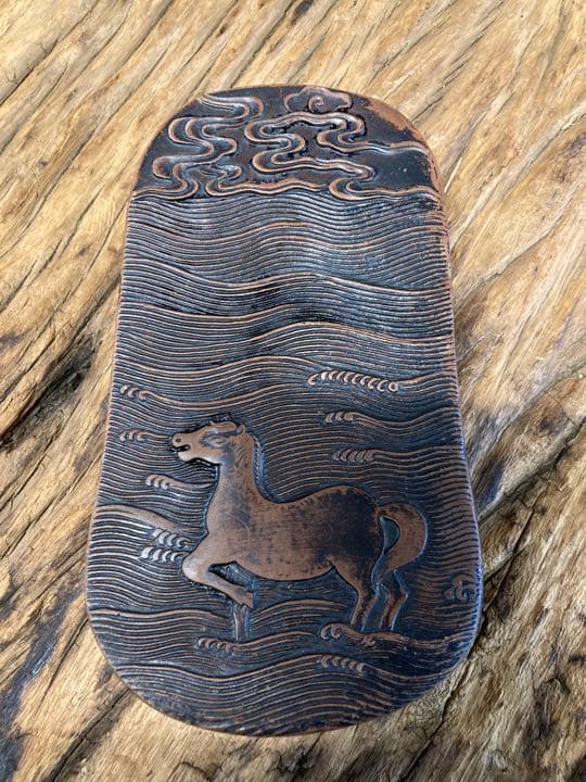 中国　紫砂硯　書道具　時代物