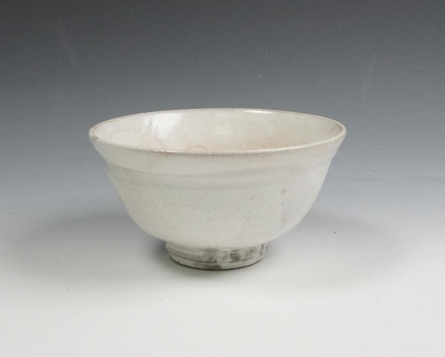 千漢鳳　粉引茶碗 銘「瑞雲」