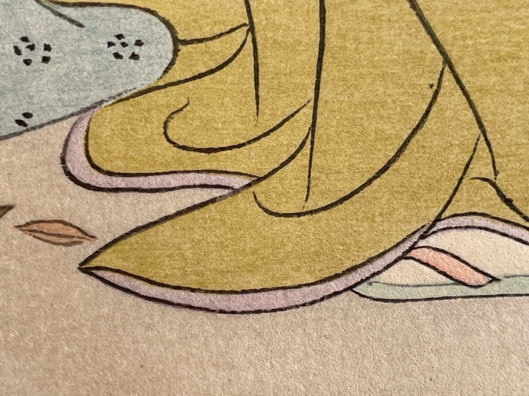 小村雪岱の見立寒山拾得　版画（エスタンプ）