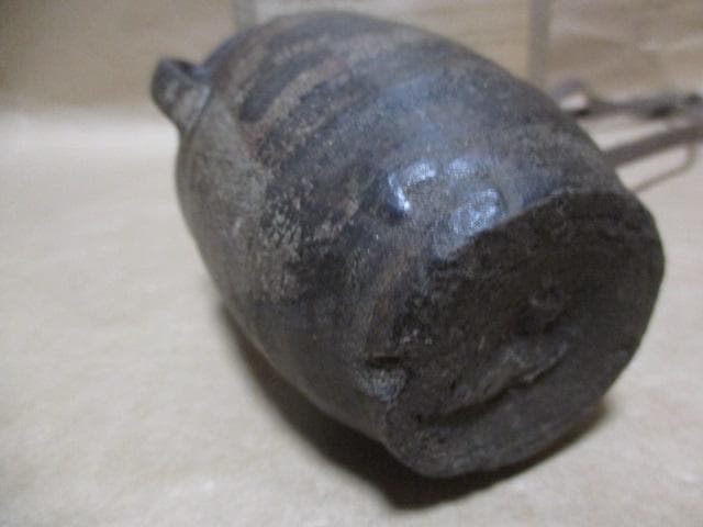 古備前　小振りな花生け　古箱付き　R17-1