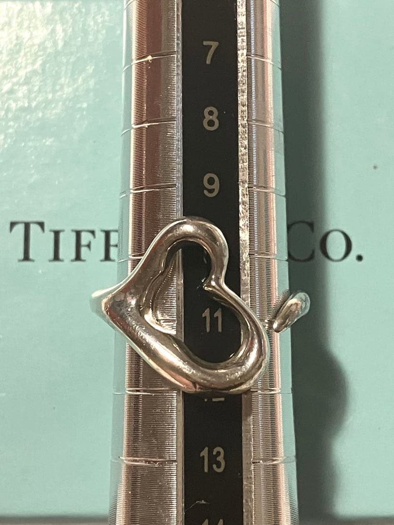 【美品】Tiffany ティファニー オープンハート リング 約11号 925