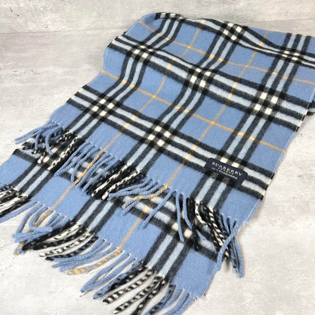 美品　BURBERRY LONDON カシミヤ100% ノバチェック マフラー