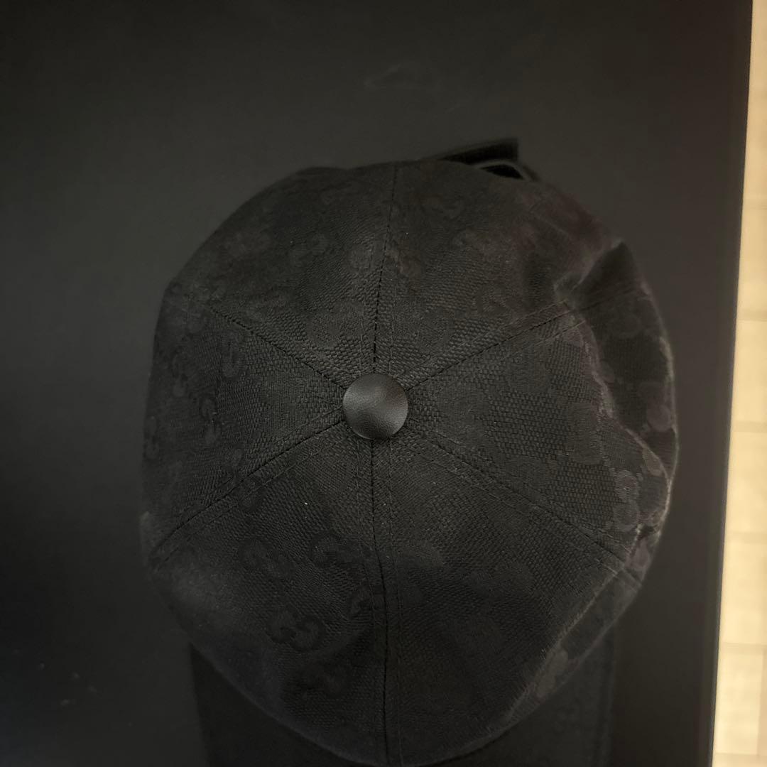 GUCCI グッチ オリジナルGGキャンバス ベースボールキャップ 黒