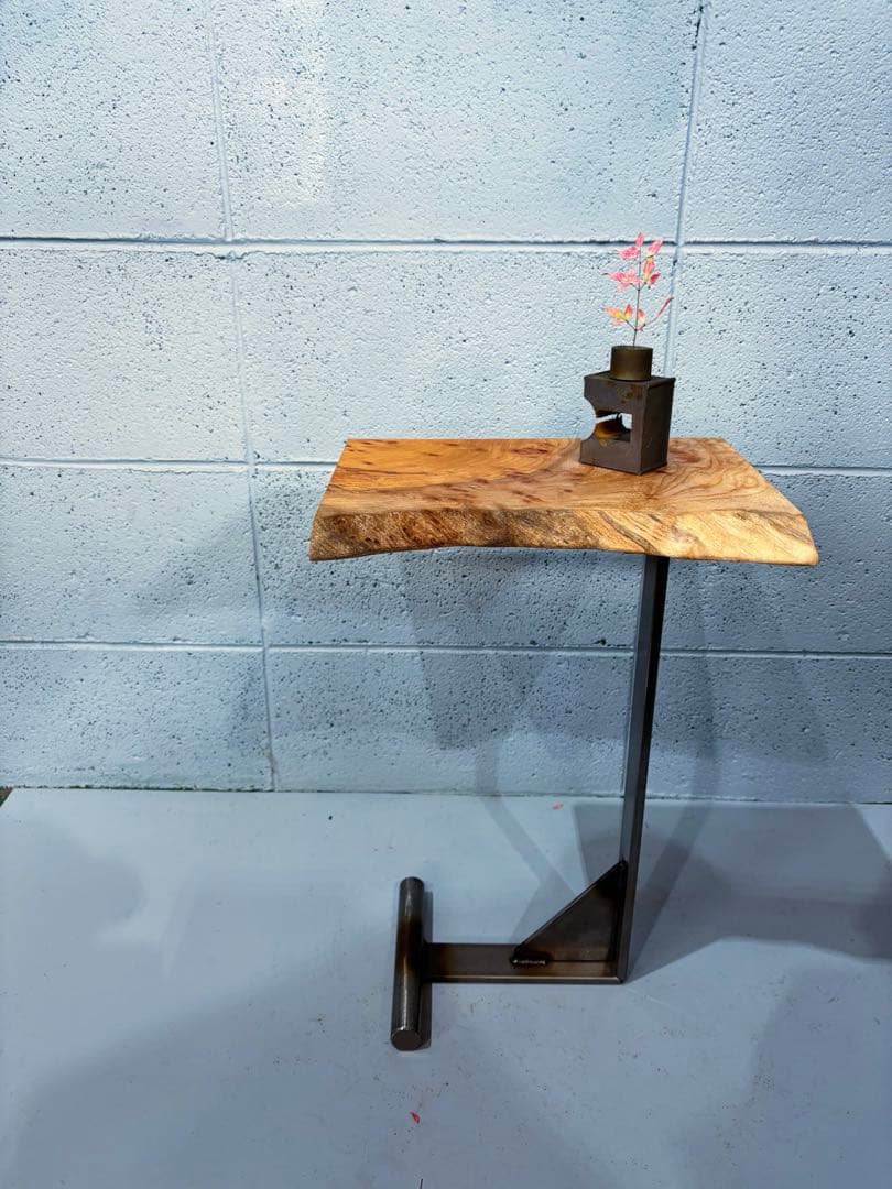 欅材サイドテーブル　コーヒーテーブル　ナイトテーブル　観葉植物置き台