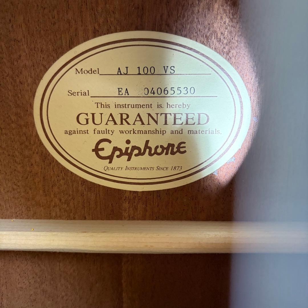☆美品☆エピフォン AJ 100 VS ストラップ カポ ケース セット アコギ