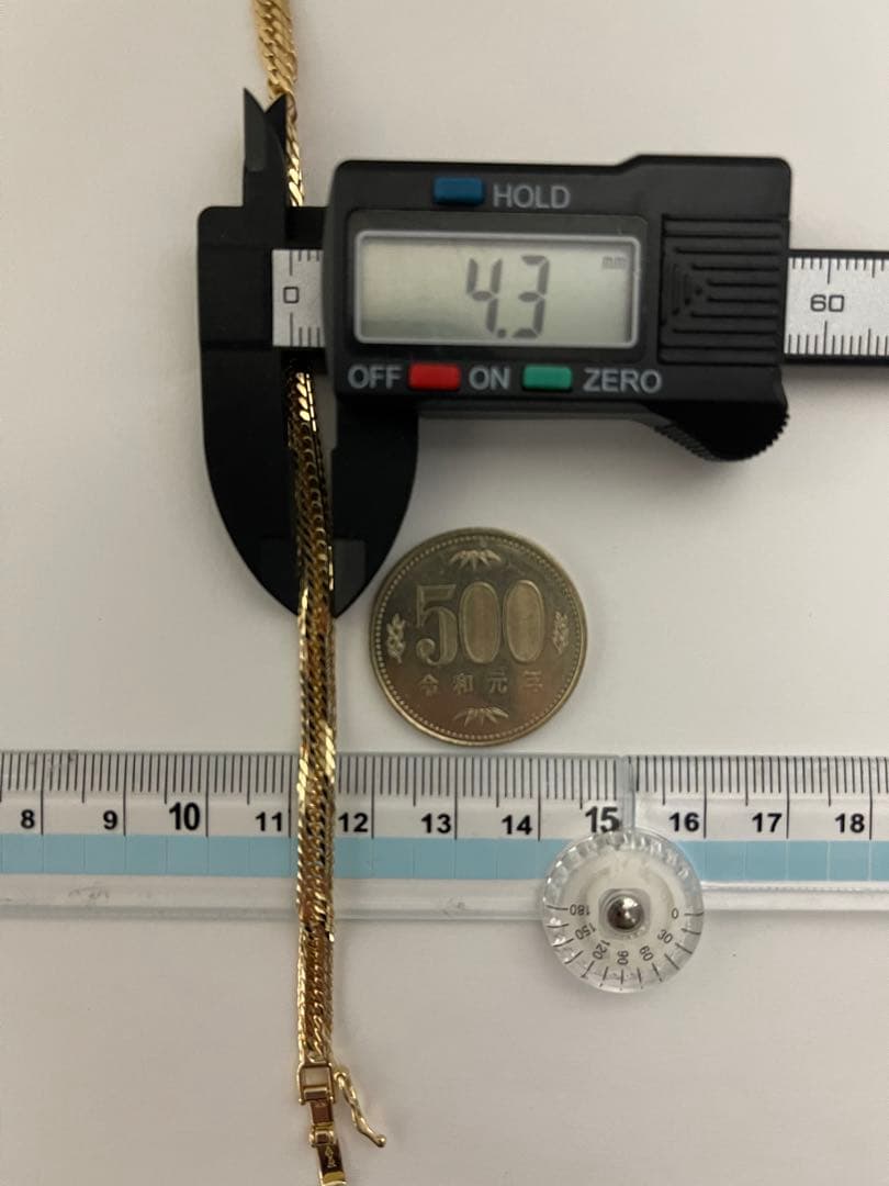 K18喜平アンクレット　16面トリプルカット　mカット