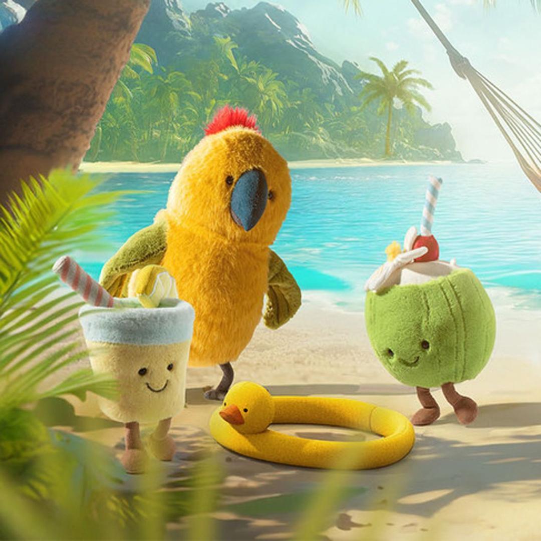 新品　ジェリーキャット　ココナッツジュース　ドリンク　ぬいぐるみ　ギフト袋付