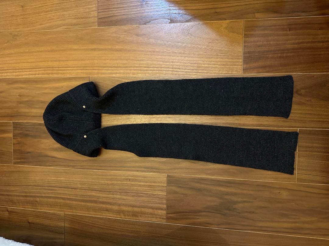 La Maison de Lyllis ブラックニット帽・スカーフセット