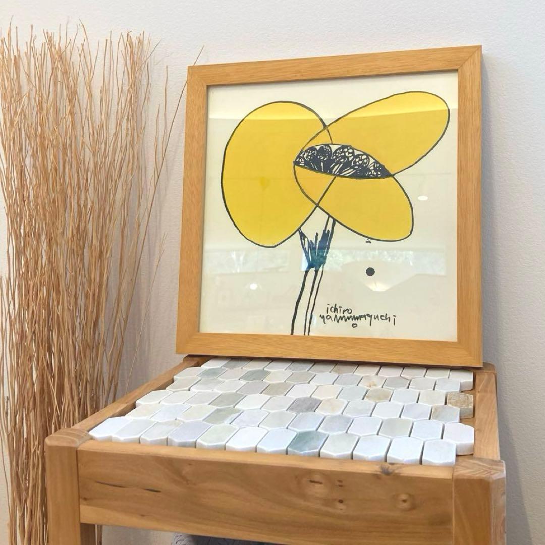 山口一郎　IDEE 無印　木製フレーム　HANA yellow no.1