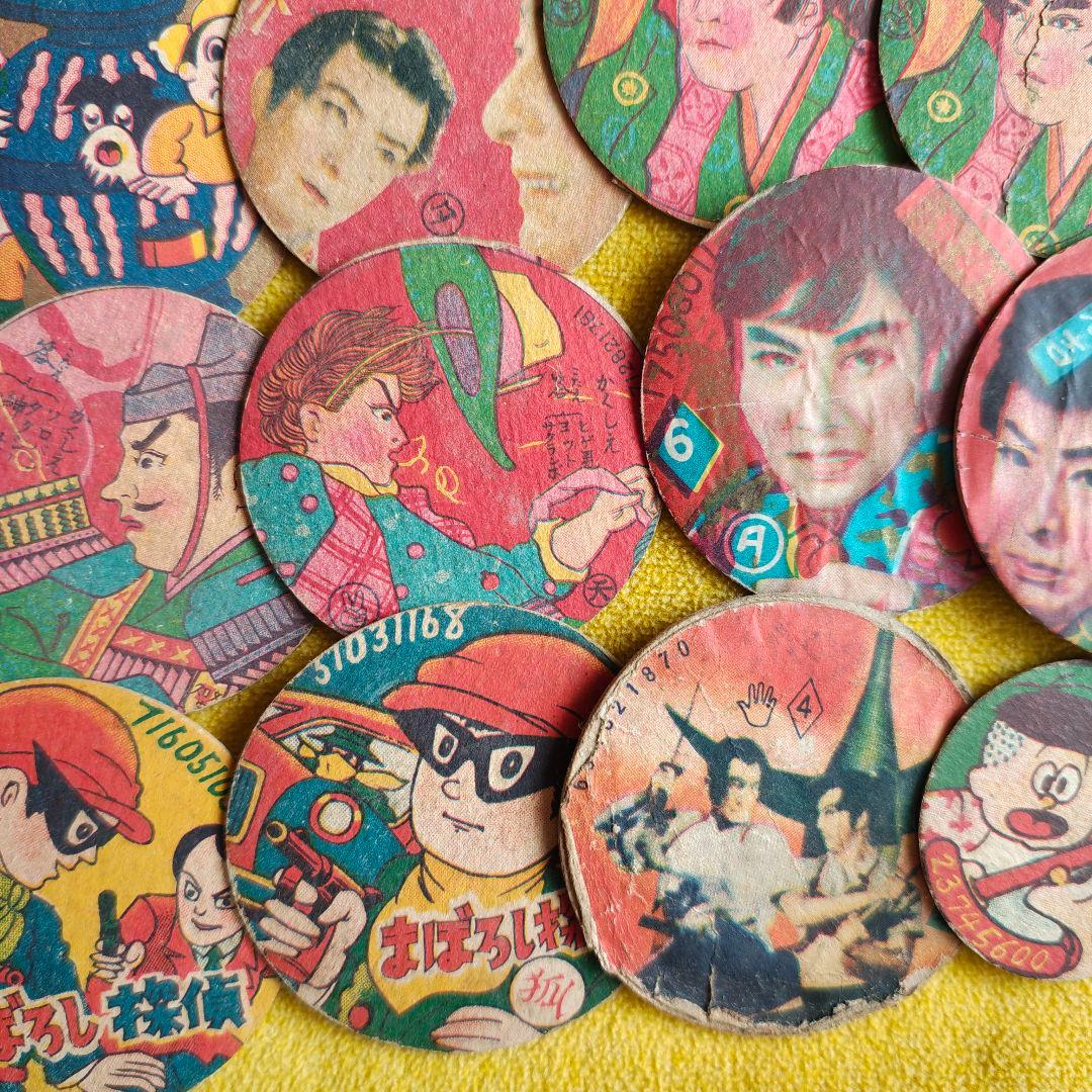 昭和レトロ めんこ 40枚 まとめ売り 当時物 戦後 昭和30年代前半 実使用品