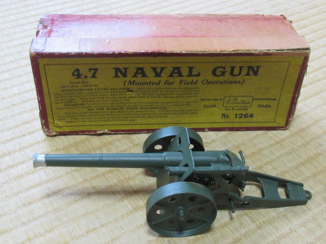 ◆希少 1920年頃 イングランド製！W・ブリテン 4.7海軍砲 No.1264