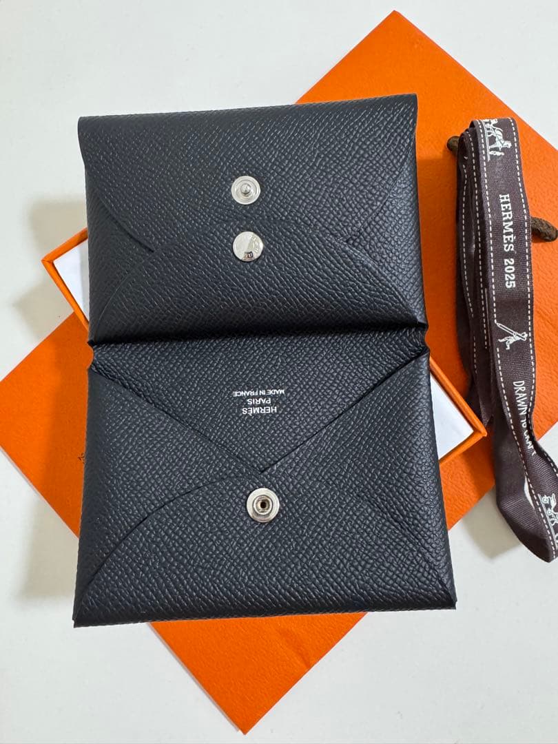 エルメス カルヴィデュオ カードケース ヴォーエプソン 黒 新品未使用 本物