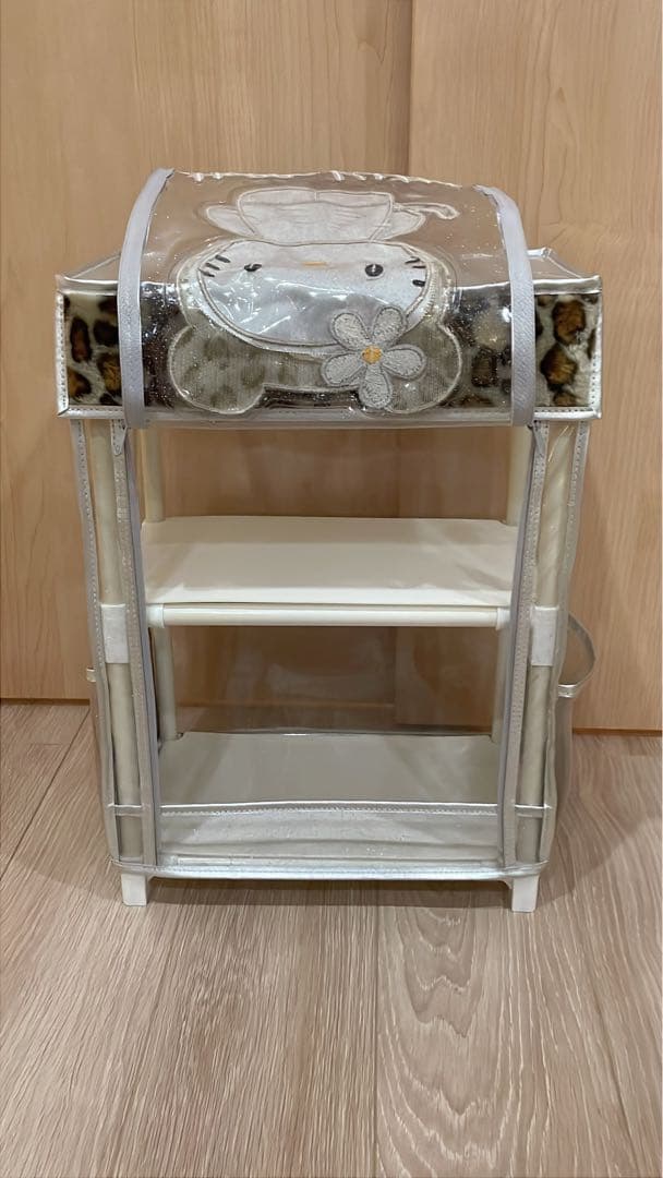 Sanrio ハローキティ　クリア収納ラック　平成レトロ　ヒョウ柄