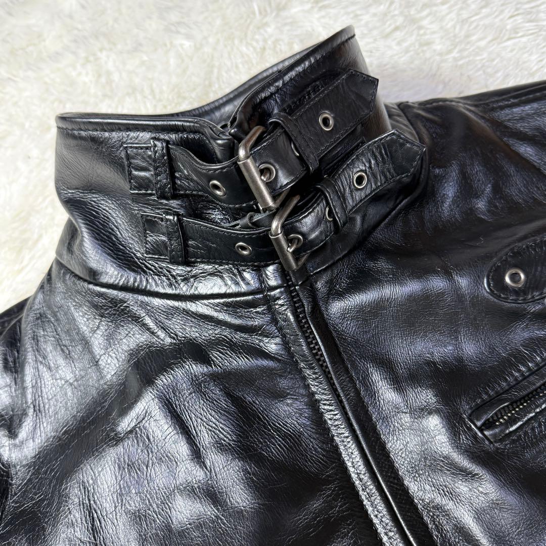 極美⭐️Liugoo Leathers ブラックレザー ライダースジャケット G1