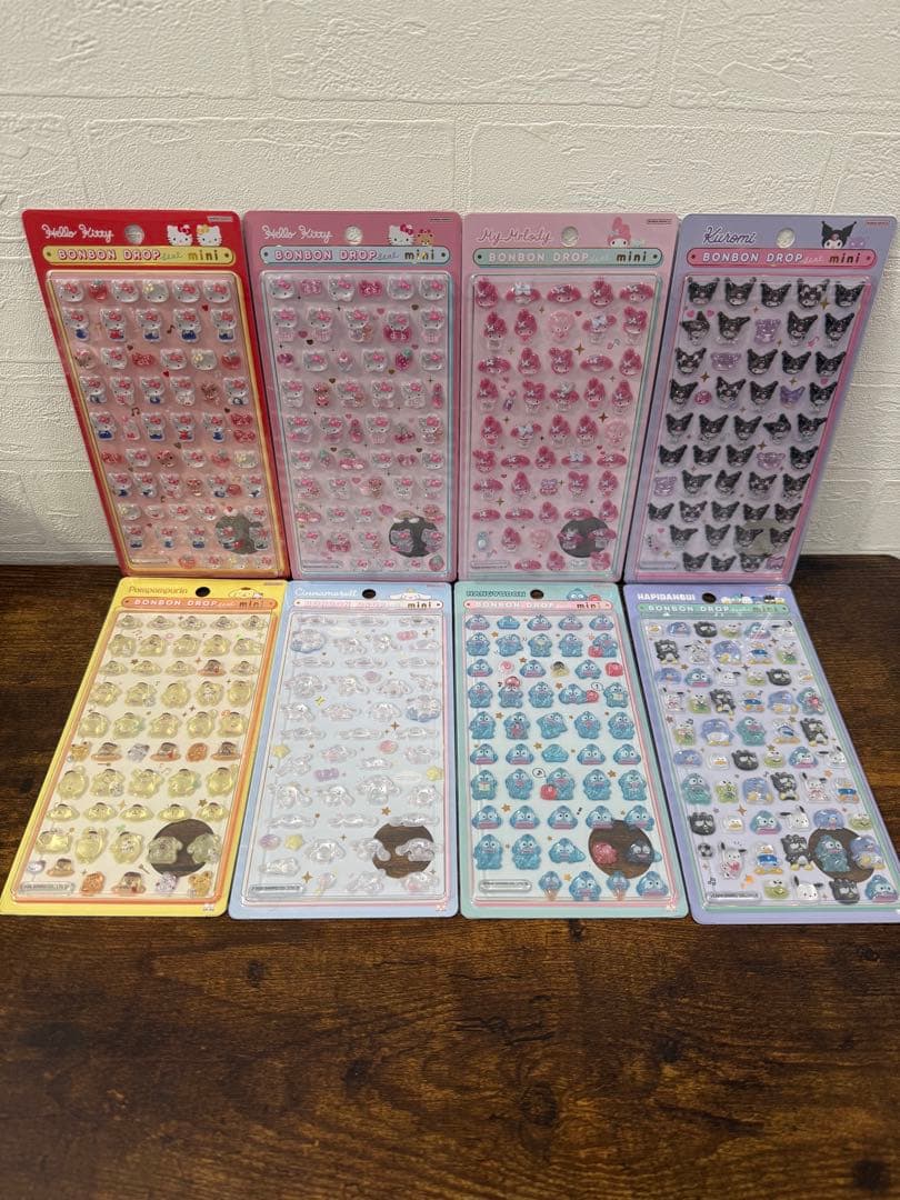 ボンボンドロップシールミニ サンリオ　8種セット