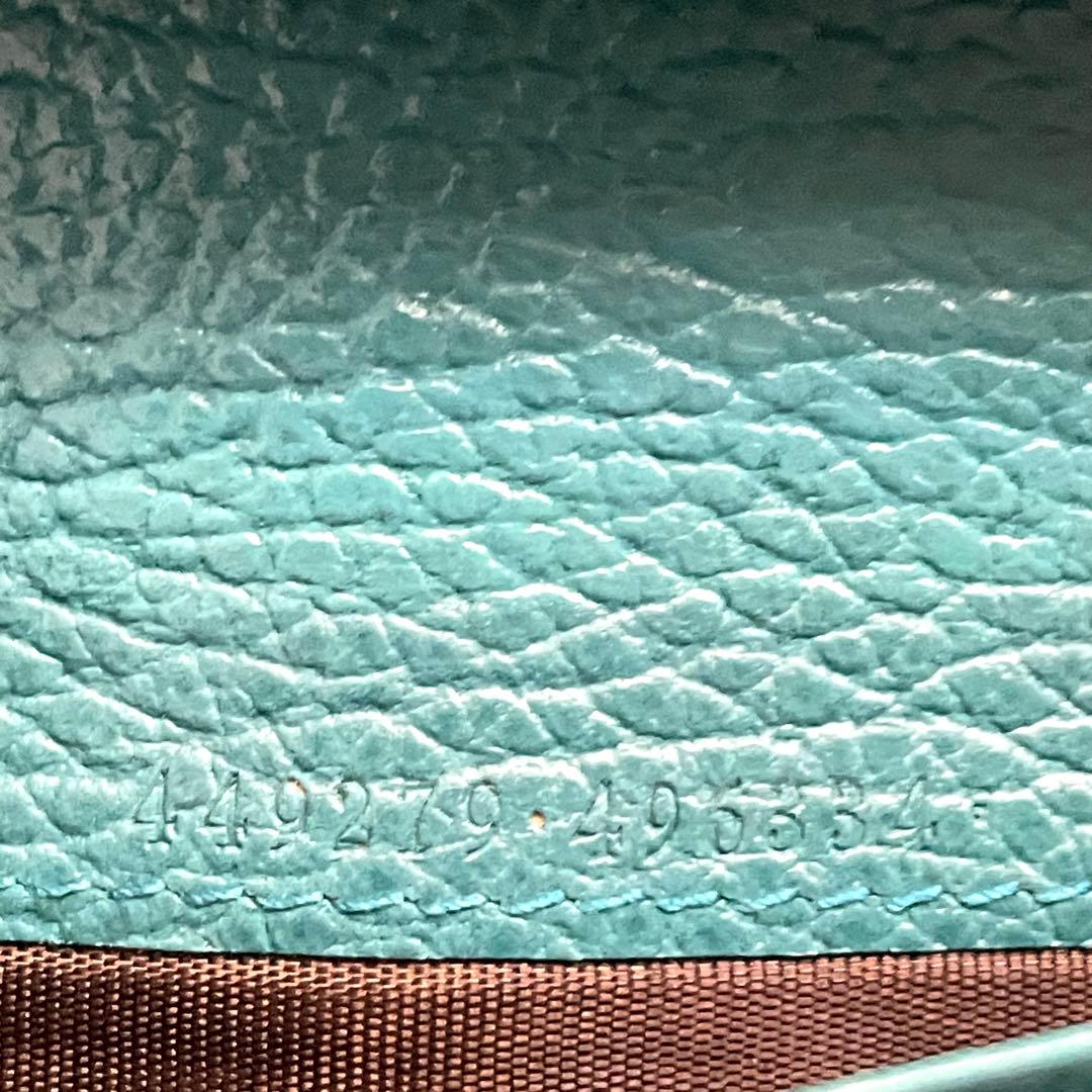 GUCCI グッチ 長財布 GG 金具 レザー ブルー　美品　0112-⑤
