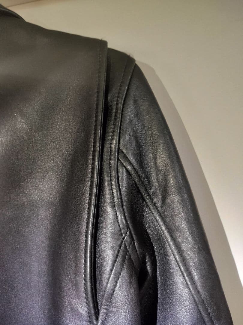 Schott×Nano Universe ブラック レザージャケット 羊革