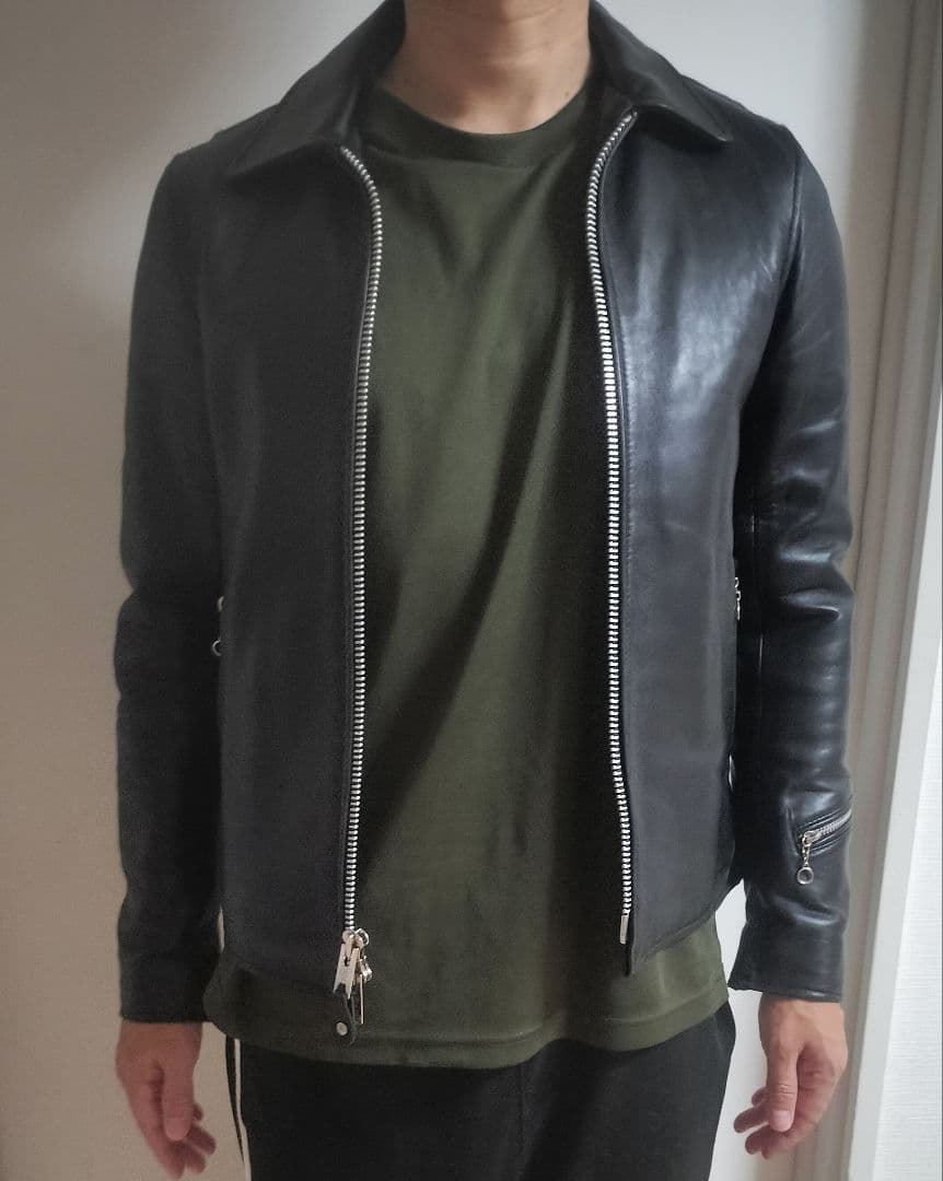 Schott×Nano Universe ブラック レザージャケット 羊革