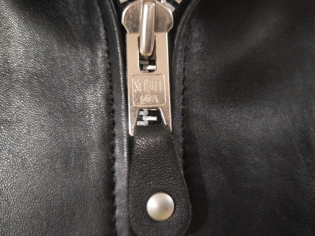 Schott×Nano Universe ブラック レザージャケット 羊革