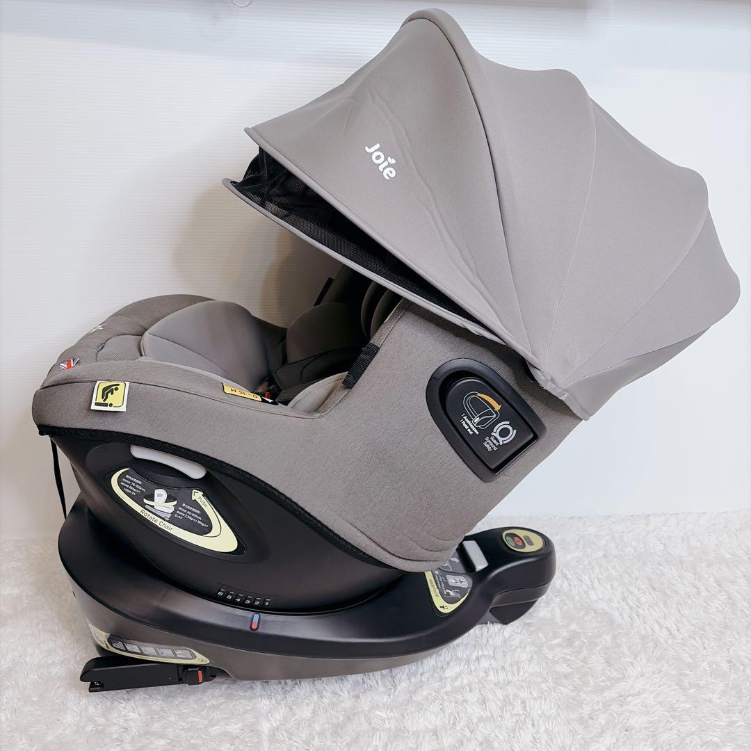 美品【Joie】チャイルドシート アイ・アーク360°キャノピー付／グレー
