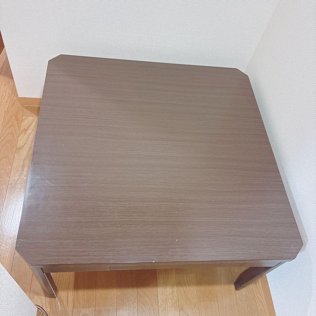 ニトリ　こたつ　テーブル　リビングこたつ　ブラウン　茶色　正方形