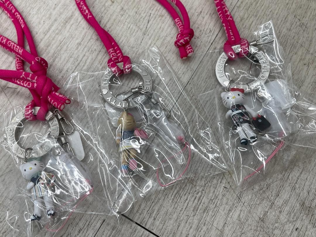 ハローキティ 2003年 ラインストーンストラップ 他 5種 コンプリートセット
