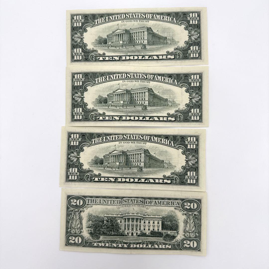 ✨美品✨アメリカ 旧紙幣 1ドル、5ドル、10ドル、20ドル まとめ売り